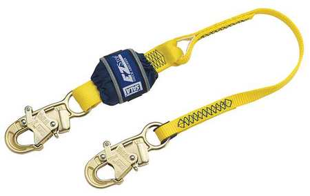 3M Dbi-Sala Shock Absorbing Lanyard, 3 ft., Yellow 1246012