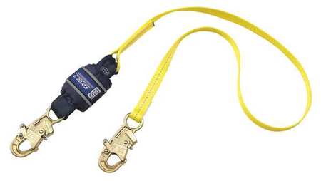 3M DBI-SALA Shock Absorbing Lanyard, 6 ft., Yellow 1246167