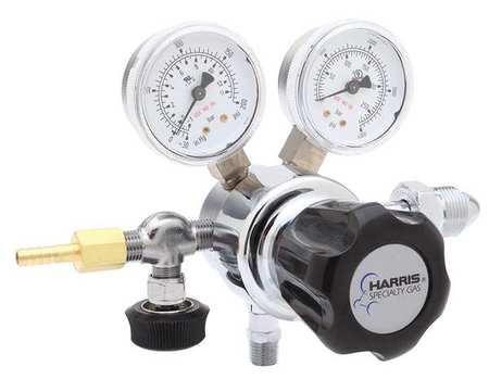 Harris Specialty Gas Regulator, Single Stage, CGA-590, 0 to 125 psi, Use With: Industrial Air KH1013