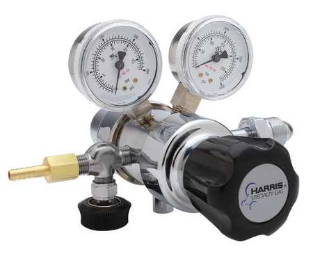 HARRIS Specialty Gas Regulator, Two Stage, CGA-540, 0 to 125 psi, Use With: Oxygen KH1033