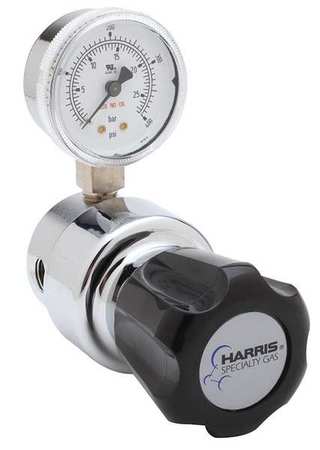 HARRIS Specialty Gas Regulator, Single Stage, 1/4 in FNPT, 0 to 125 psi KH1036