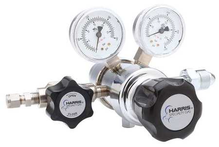 HARRIS Specialty Gas Regulator, Two Stage, CGA-350, 0 to 125 psi, Use With: Hydrogen KH1057