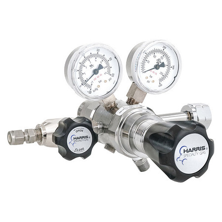 Harris Specialty Gas Lab Regulator, Two Stage, CGA-350, 0 to 50 psi, Use With: Hydrogen KH1092
