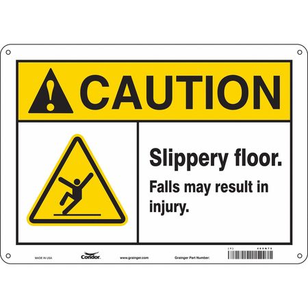 CONDOR Safety Sign, 10 in Height, 14 in Width, Polyethylene, Horizontal Rectangle, English, 469N70 469N70