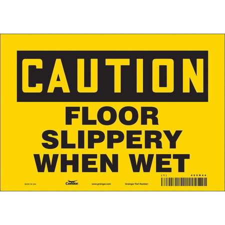 CONDOR Safety Sign, 7 in Height, 10 in Width, Vinyl, Vertical Rectangle, English, 469N44 469N44