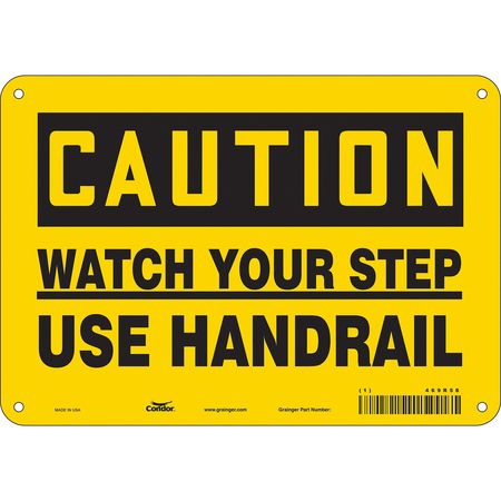 CONDOR Safety Sign, 7 in Height, 10 in Width, Aluminum, Vertical Rectangle, English, 469R58 469R58