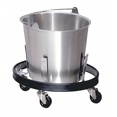 Lakeside Round Kick Bucket, 12 in Dia, Silver, Stainless Steel 126474