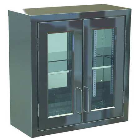 LAKESIDE Stainless Steel Storage Cabinet w/Shelf, 27"W X 12"D X 28"H 2712G