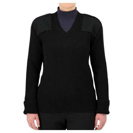 COBMEX V-Neck Military Sweater, Black, L 8081