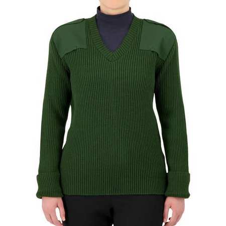 COBMEX V-Neck Military Sweater, OD Green, S 8081