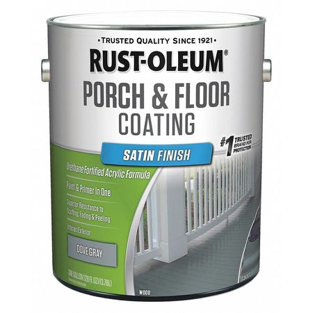 Rust-Oleum 1 gal Floor Coating, Satin Finish, Dove Gray, Water Base 320417
