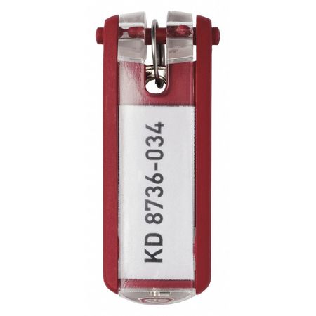 Durable Office Products Key Tags, Red, 6 PK 195703