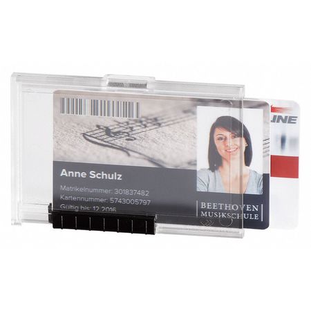DURABLE OFFICE PRODUCTS ID Card Holder, 2-1/2" L, Dual, PK10 892119