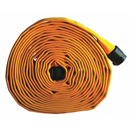 JAFLINE Attack Line Fire Hose, Double Jacket, Yllw G51H25LNY50NB