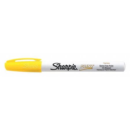 Sharpie Paint Marker, Extra Fine Point, Yllw, PK12 35530