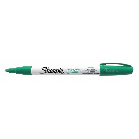SHARPIE Paint Marker, Fine Point, Green, PK12 35537