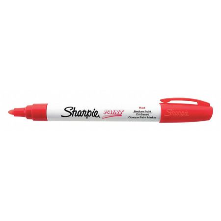 Sharpie Paint Marker, Medium Point, Red, PK12 35550