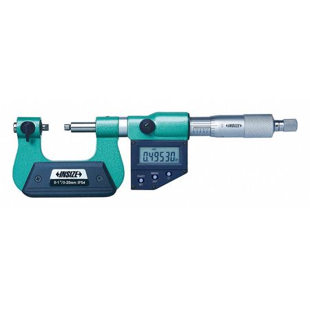 INSIZE Screw Thread Micrometer, Flat Anvil 3581-25E