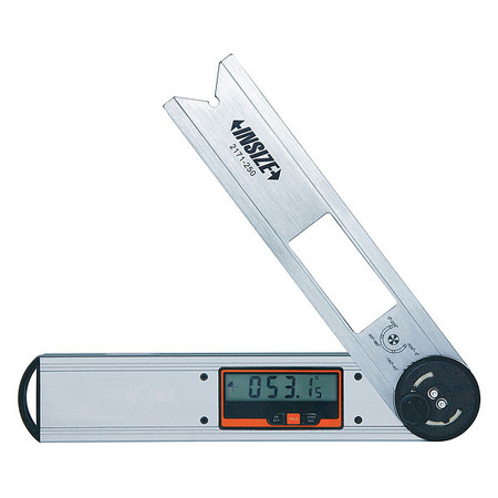 INSIZE Electronic Digital Protractor, 10" L, LCD 2171-250