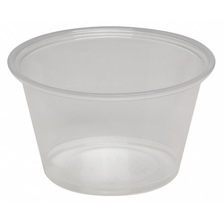 DIXIE Portion Cup, 4 oz., Plastic, PK2400 PP40CLEAR