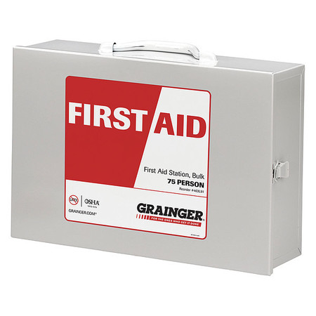 ZORO SELECT First Aid Kit, Metal, 100 Person 59445
