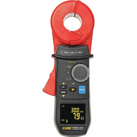 Aemc Instruments Clamp On Earth Tester, OLED Display 6416
