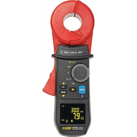 AEMC INSTRUMENTS Clamp On Earth Tester, OLED Display 6417