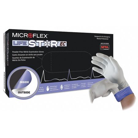 Ansell LIFESTAR EC, High Risk Exam Nitrile Gloves, 5.5 mil Palm, Nitrile, Powder-Free, 3XL, 90 PK LSE-104