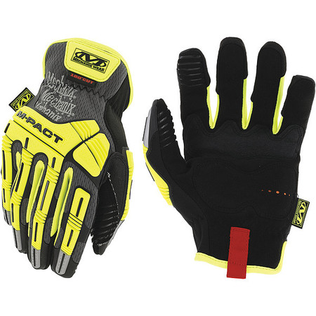 MECHANIX WEAR Hi-Vis Mechanics Gloves, 2XL, Yellow, Trek Dry(R)/TPR SMC-C91-012