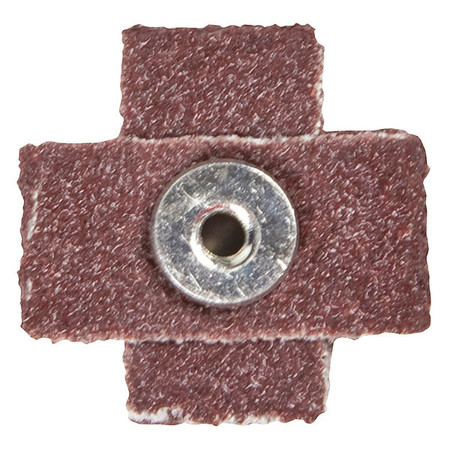 MERIT Abrasive Cross Pad, 80 Grit, 1" L x 1" W 08834185519