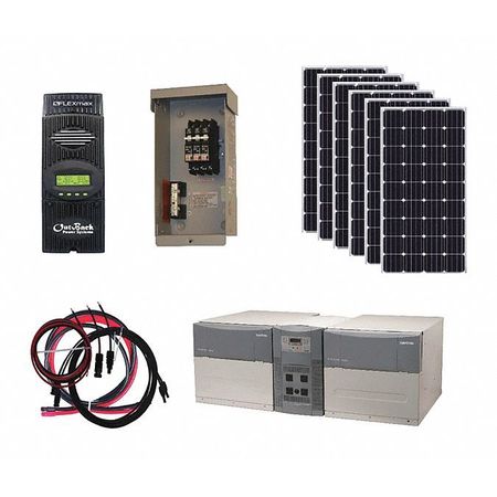 Grape Solar Solar Panel Generator Kit, 19.7V DC, 9.15A GS-1080-KIT-PH