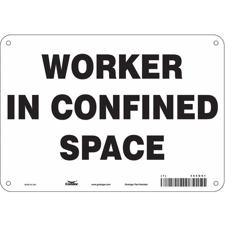 CONDOR Safety Sign, 7 in Height, 10 in Width, Aluminum, Vertical Rectangle, English, 465G01 465G01