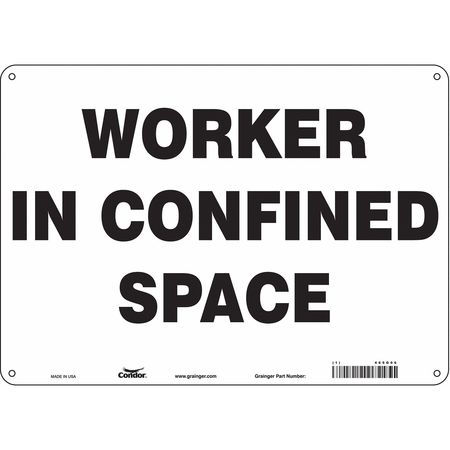 CONDOR Safety Sign, 10 in Height, 14 in Width, Polyethylene, Horizontal Rectangle, English, 465G06 465G06