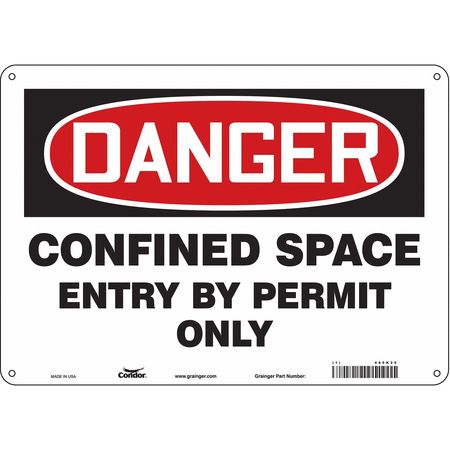 CONDOR Safety Sign, 10 in Height, 14 in Width, Aluminum, Horizontal Rectangle, English, 465K25 465K25