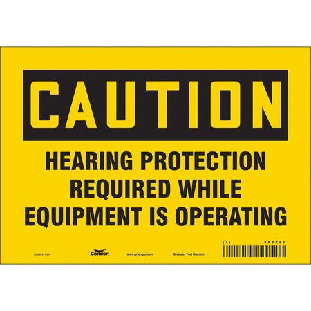 CONDOR Safety Sign, 7 in Height, 10 in Width, Vinyl, Vertical Rectangle, English, 465Z81 465Z81
