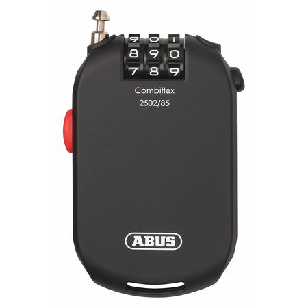 Abus Cable Lock, Combination Key Type, Plastic 95455