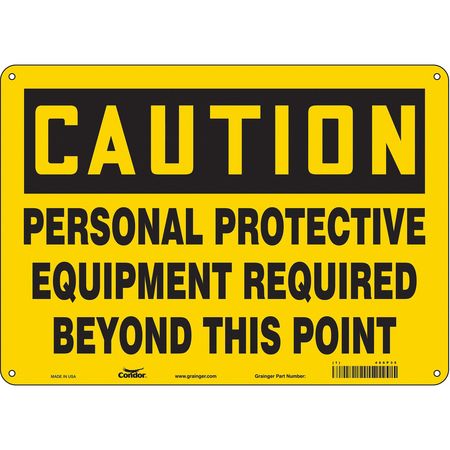 CONDOR Safety Sign, 10 in Height, 14 in Width, Polyethylene, Horizontal Rectangle, English, 466P35 466P35