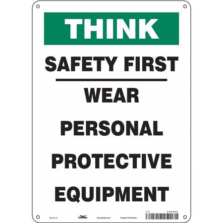 CONDOR Safety Sign, 14 in Height, 10 in Width, Polyethylene, Vertical Rectangle, English, 466R88 466R88
