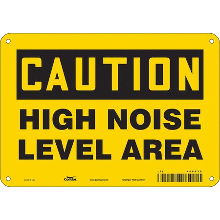 CONDOR Safety Sign, 7 in Height, 10 in Width, Vinyl, Vertical Rectangle, English, 466A39 466A39