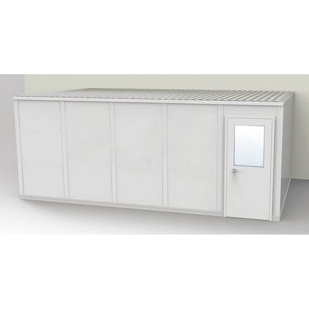 PORTA-FAB 3-Wall Modular In-Plant Office, 8 ft 1 3/4 in H, 20 ft 4 1/2 in W, 12 ft 1 1/4 in D, Gray GV1220G-3