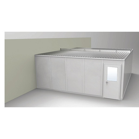 PORTA-FAB 3-Wall Modular In-Plant Office, 8 ft 1 3/4 in H, 24 ft 4 1/2 in W, 20 ft 1 1/4 in D, Gray GV2024G-3
