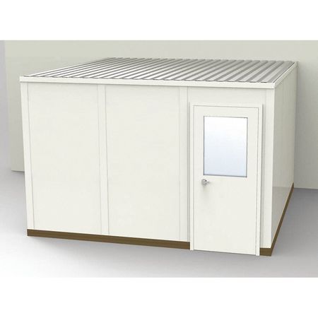 PORTA-FAB 3-Wall Modular In-Plant Office, 8 ft 1 3/4 in H, 12 ft 4 1/2 in W, 12 ft 1 1/4 in D, Beige GS1212-3