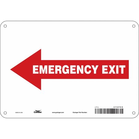 CONDOR Safety Sign, 7 in x 10 in, Polyethylene 467P88