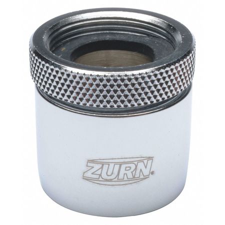 ZURN 1.5 gpm Aerator, 3/4"-27 Thread Size, Chrome, Brass G66699