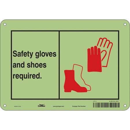 CONDOR Safety Sign, 7 in Height, 10 in Width, Polyethylene, Vertical Rectangle, English, 468L89 468L89