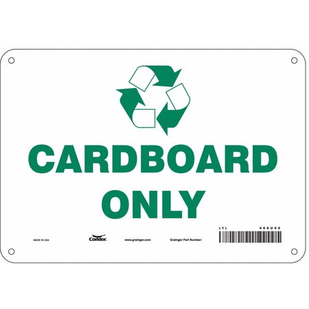 CONDOR Safety Sign, 7 in Height, 10 in Width, Aluminum, Vertical Rectangle, English, 468U06 468U06