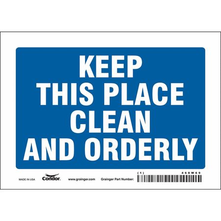 CONDOR Safety Sign, 5 in Height, 7 in Width, Vinyl, Horizontal Rectangle, English, 468W69 468W69
