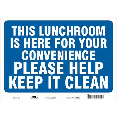 CONDOR Safety Sign, 10 in Height, 14 in Width, Vinyl, Horizontal Rectangle, English, 468X50 468X50