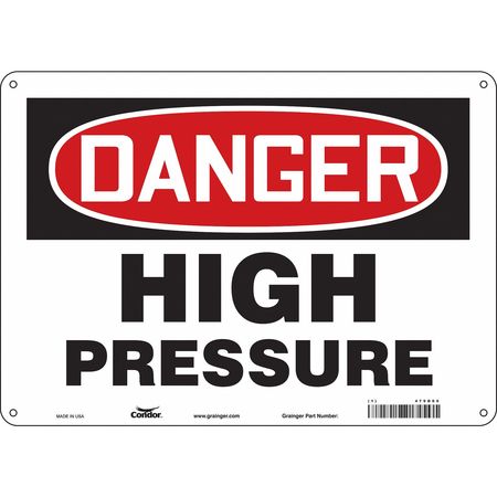 CONDOR Safety Sign, 10 in Height, 14 in Width, Aluminum, Horizontal Rectangle, English, 479D60 479D60