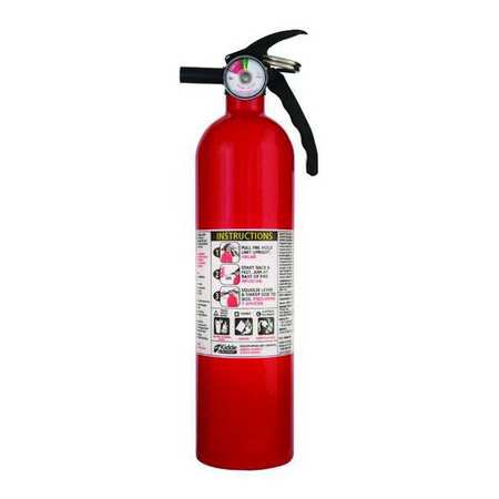 Kidde Fire Extinguisher, Class ABC, UL Rating 1A:10B:C, Agent: Monoammonium Phosphate, 2.5 lb Capacity 46614220MTL